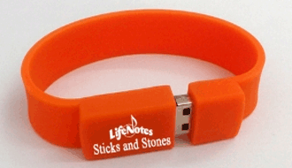 LifeNotes anti-cyber bullying USB Bracelet